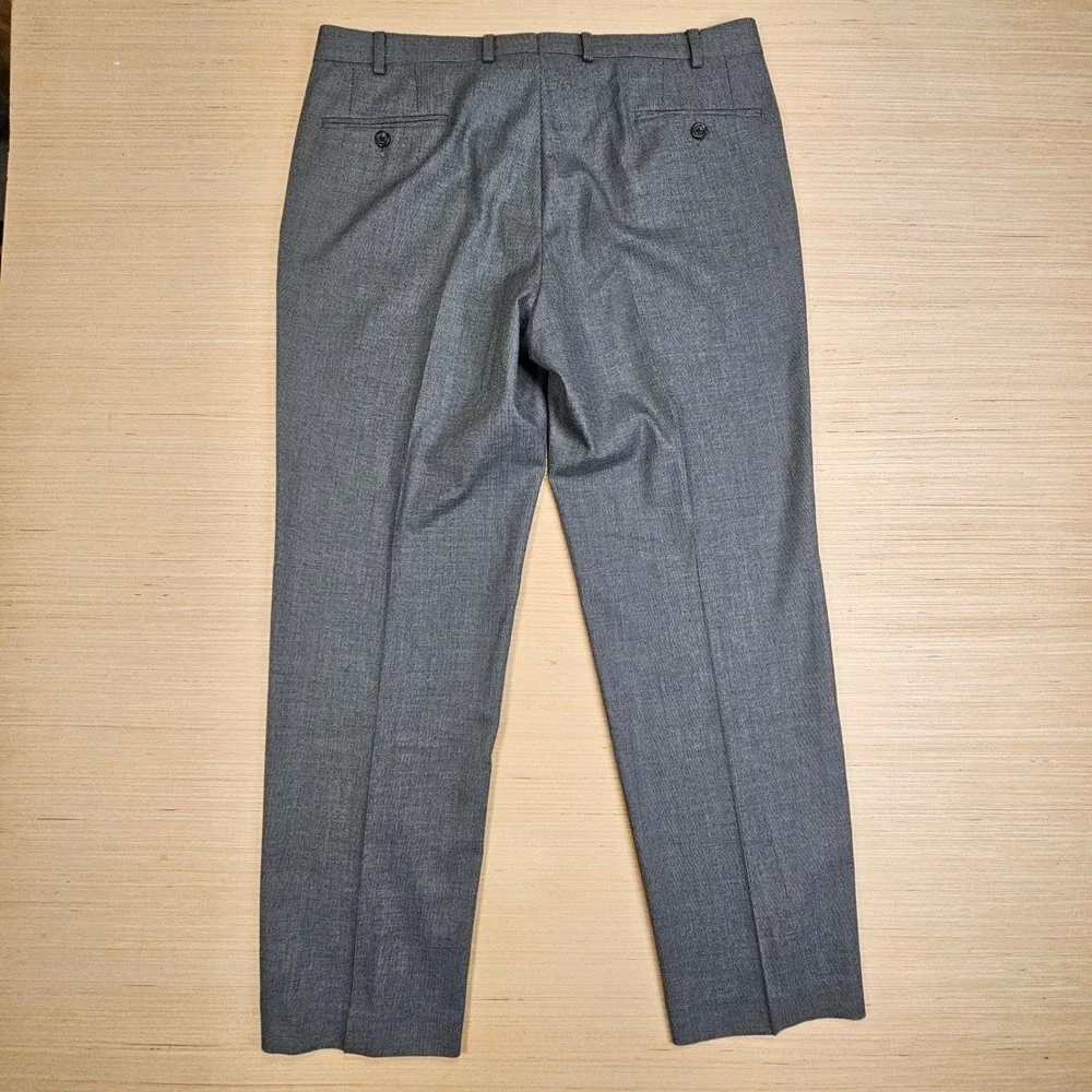 Lauren Ralph Lauren Dress Pants Mens 38x30 Gray Micro Houndstooth Stretch